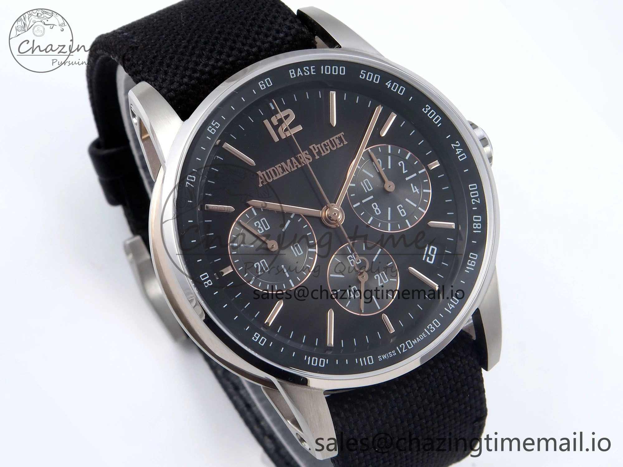 Code 11.59 Chrono 26393 SS APPF Best Edition Gray RG Dial on Black Nylon Strap A4401