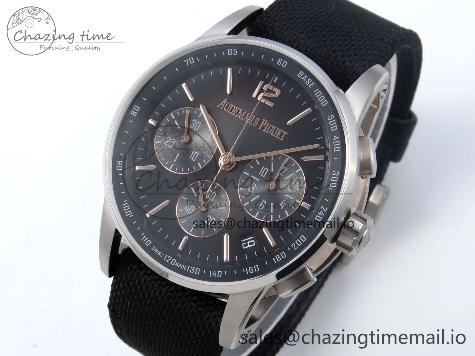 Code 11.59 Chrono 26393 SS APPF Best Edition Gray RG Dial on Black Nylon Strap A4401