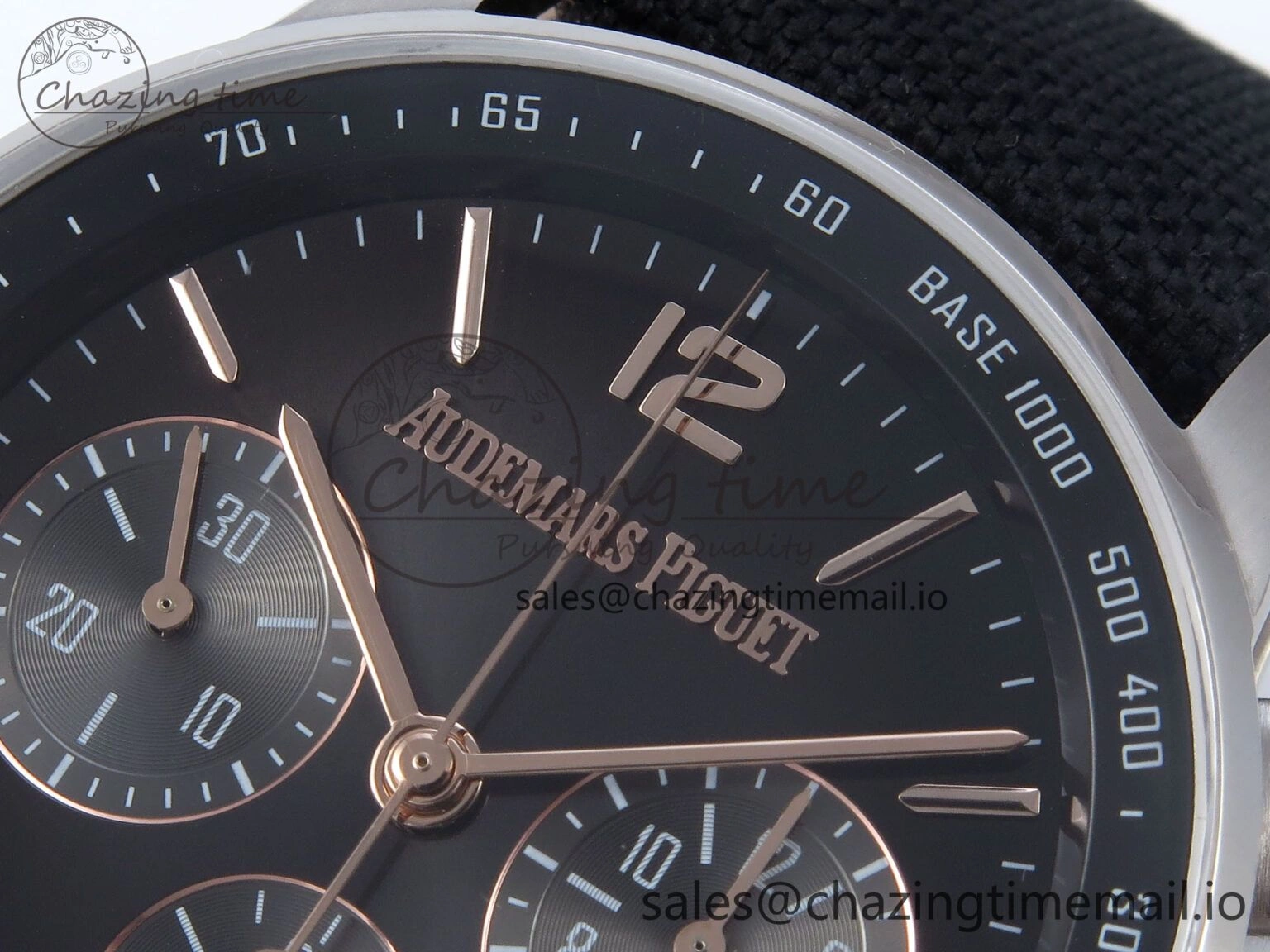 Code 11.59 Chrono 26393 SS APPF Best Edition Gray RG Dial on Black Nylon Strap A4401