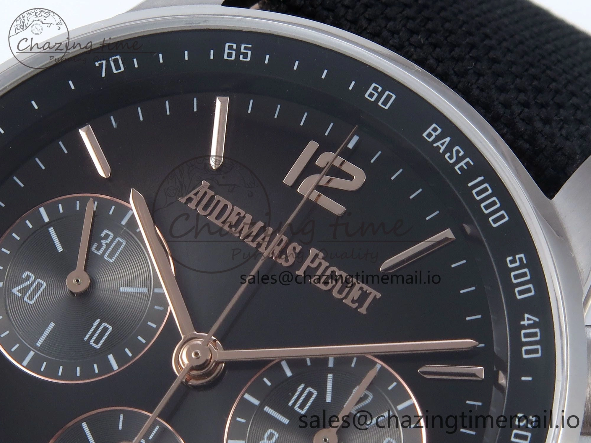 Code 11.59 Chrono 26393 SS APPF Best Edition Gray RG Dial on Black Nylon Strap A4401