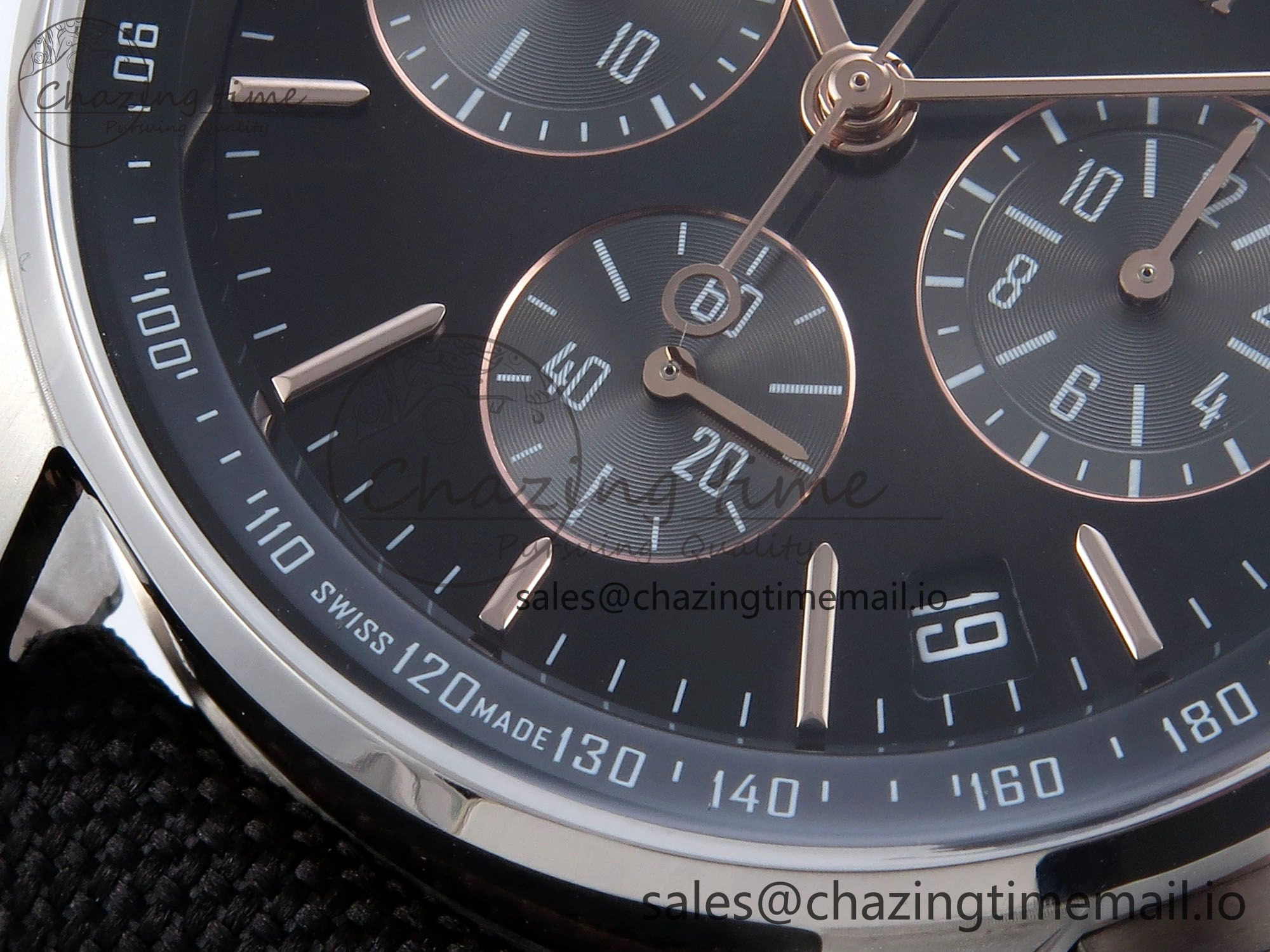 Code 11.59 Chrono 26393 SS APPF Best Edition Gray RG Dial on Black Nylon Strap A4401
