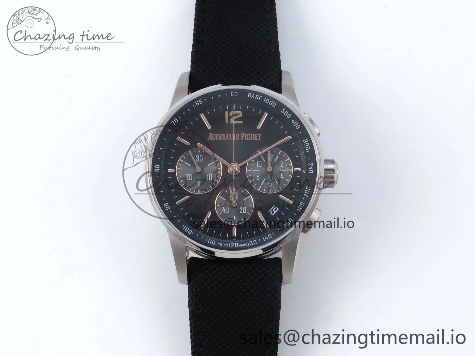 Code 11.59 Chrono 26393 SS APPF Best Edition Gray RG Dial on Black Nylon Strap A4401