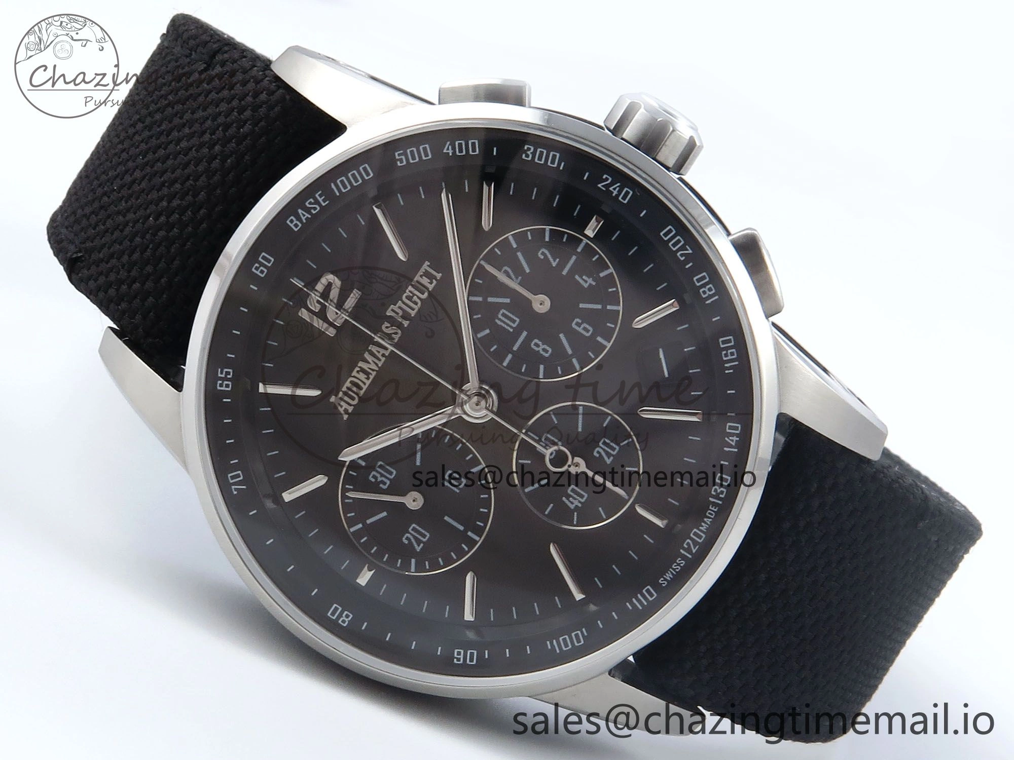Code 11.59 Chrono 26393 SS APPF Best Edition Gray SS Dial on Black Nylon Strap A4401
