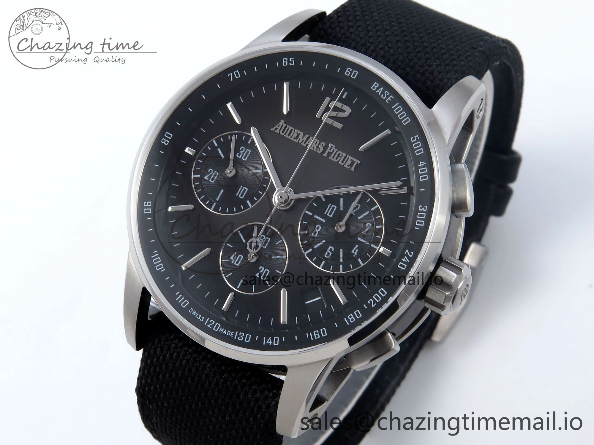 Code 11.59 Chrono 26393 SS APPF Best Edition Gray SS Dial on Black Nylon Strap A4401