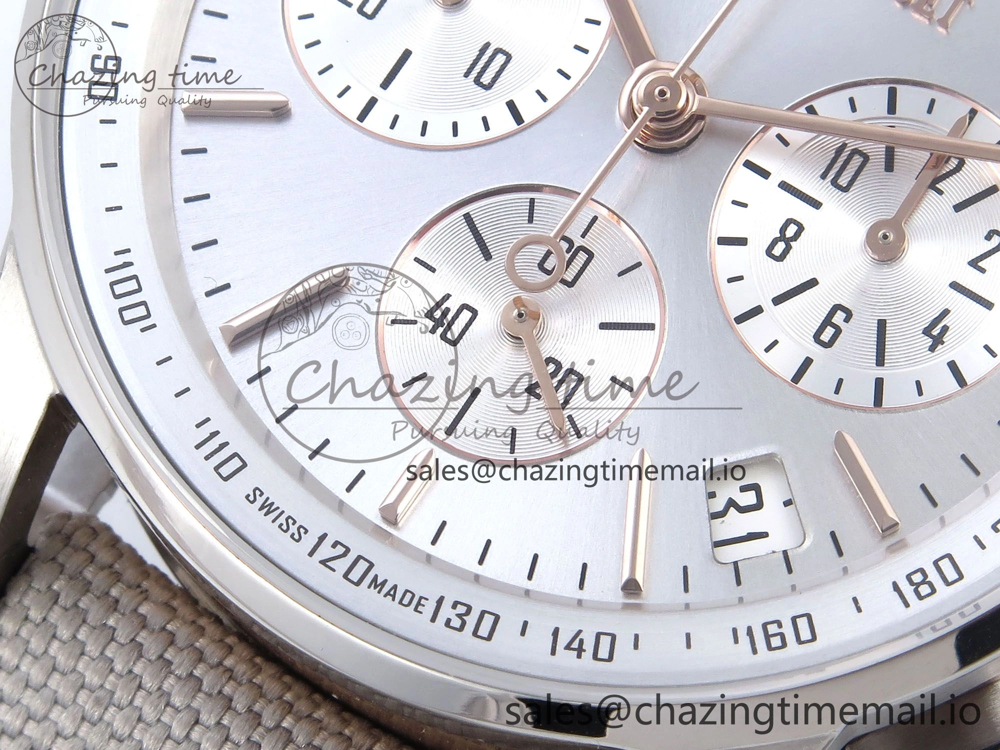 Code 11.59 Chrono 26393 SS APPF Best Edition Silver Dial on White Nylon Strap A4401