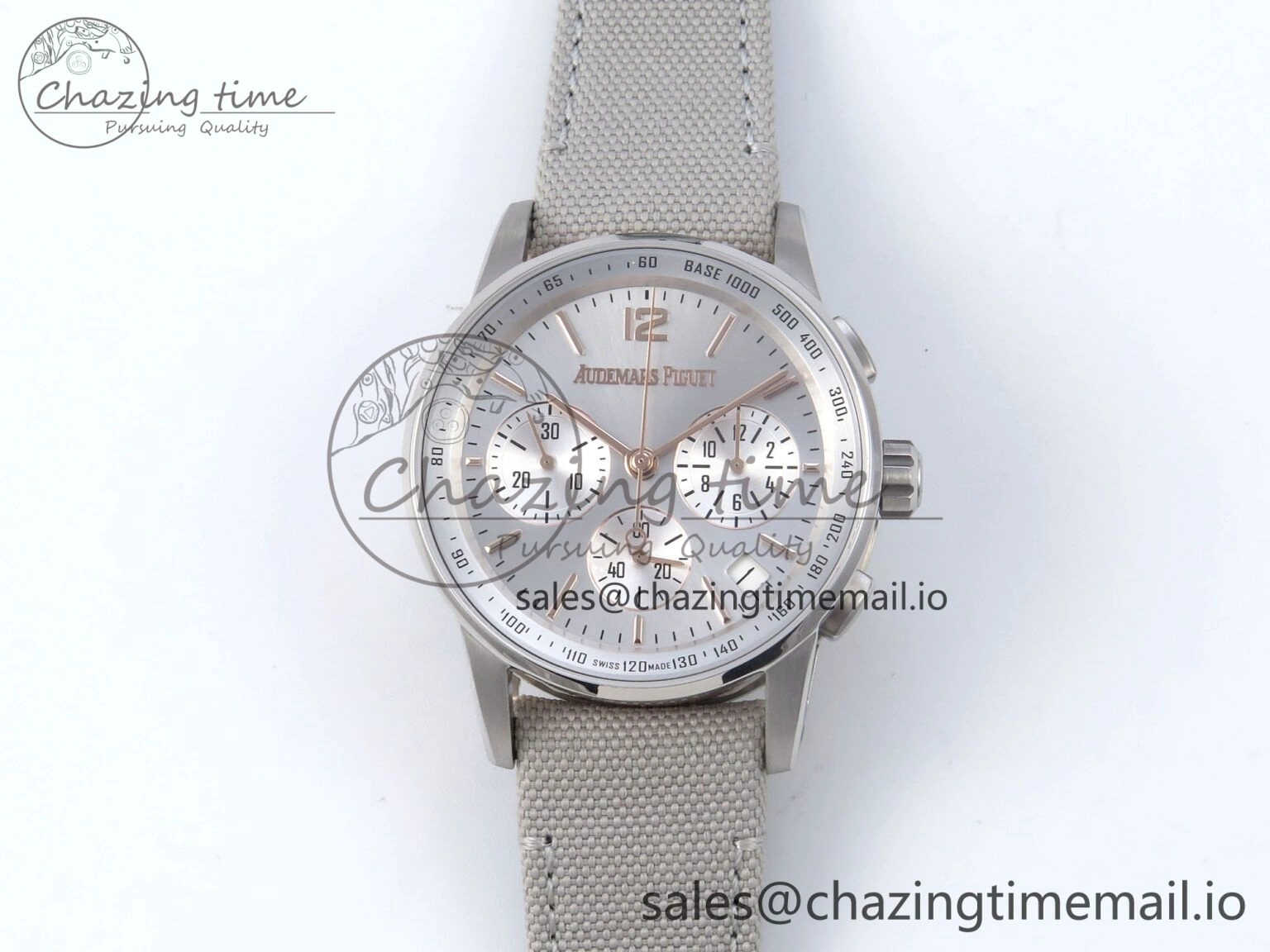 Code 11.59 Chrono 26393 SS APPF Best Edition Silver Dial on White Nylon Strap A4401