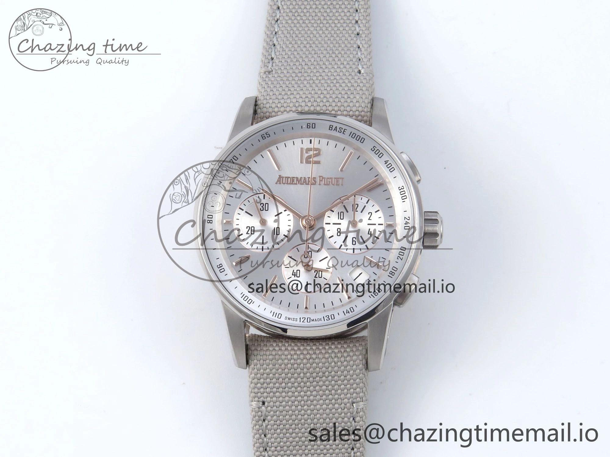 Code 11.59 Chrono 26393 SS APPF Best Edition Silver Dial on White Nylon Strap A4401