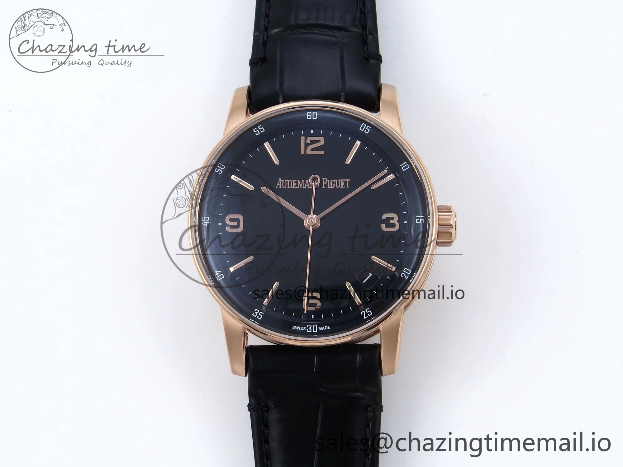 Code 11.59 RG 15210 APSF 1:1 Best Edition Black Dial on Black Leather Strap SA4302 Super Clone