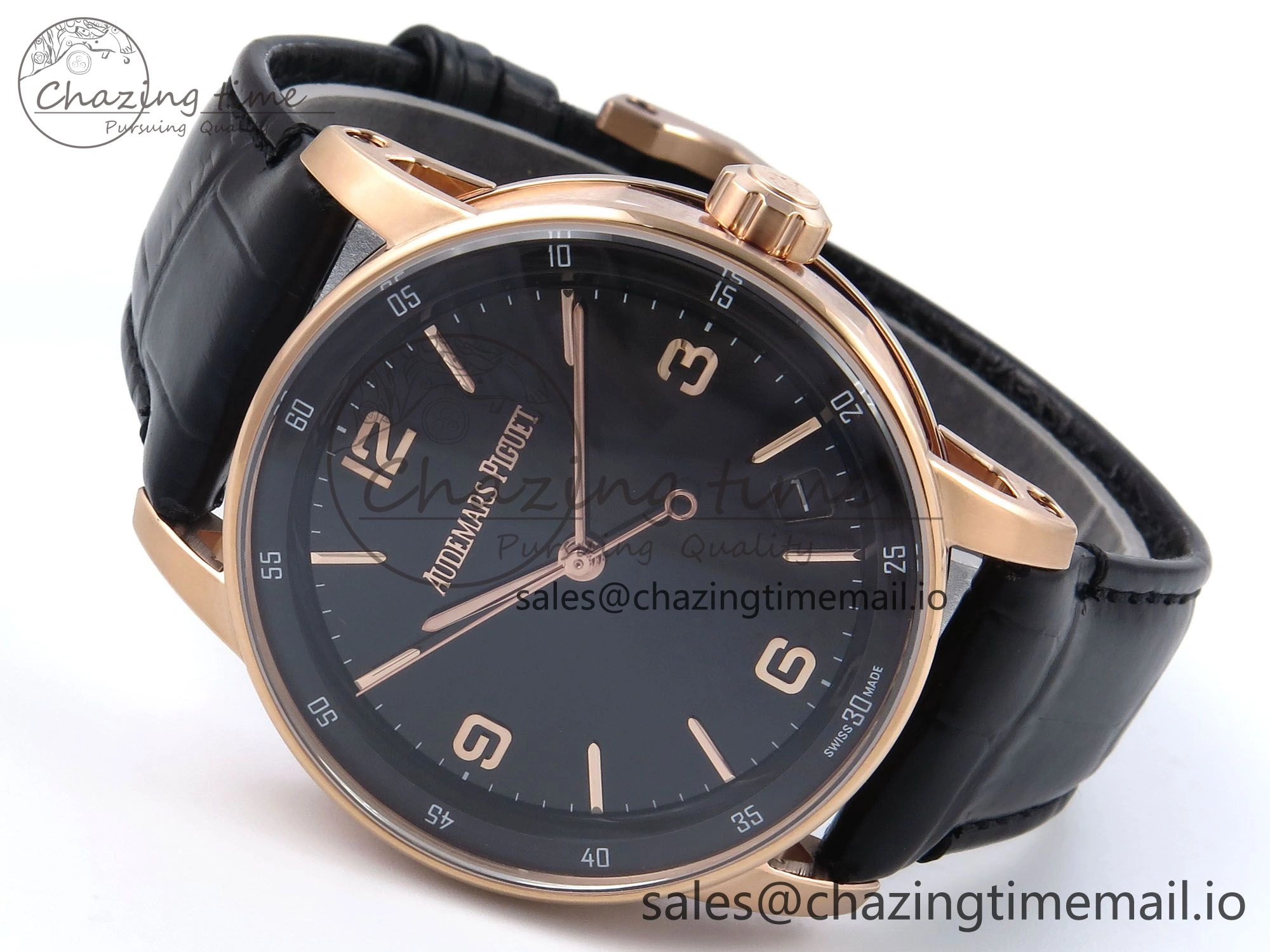 Code 11.59 RG 15210 APSF 1:1 Best Edition Black Dial on Black Leather Strap SA4302 Super Clone