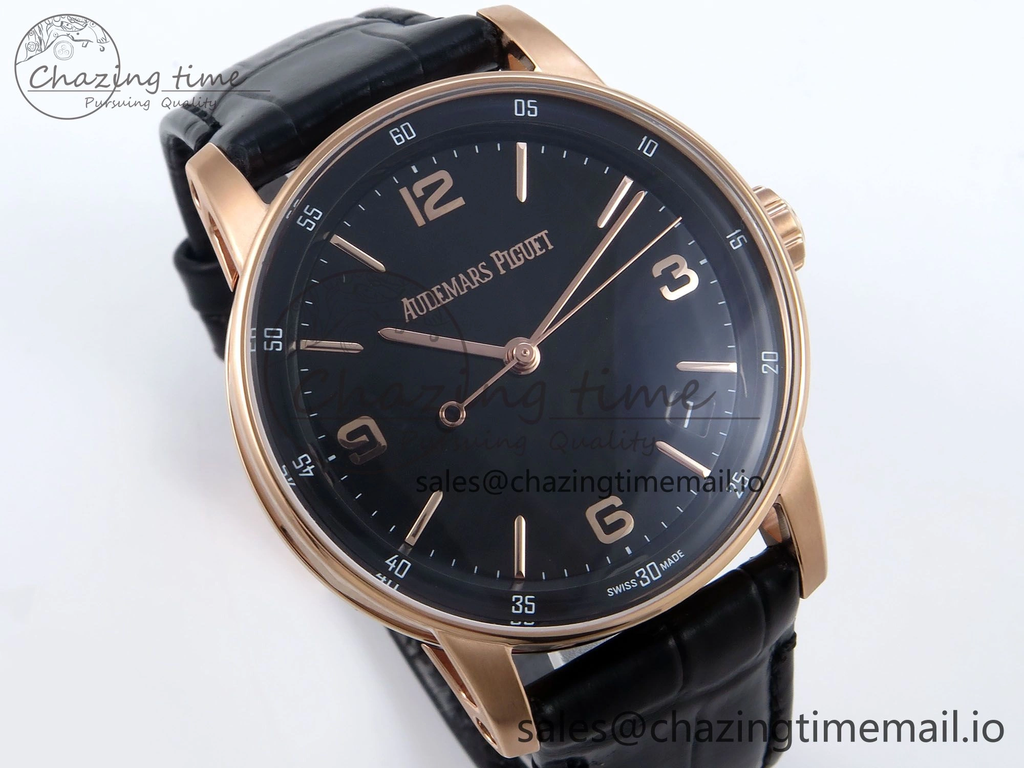 Code 11.59 RG 15210 APSF 1:1 Best Edition Black Dial on Black Leather Strap SA4302 Super Clone