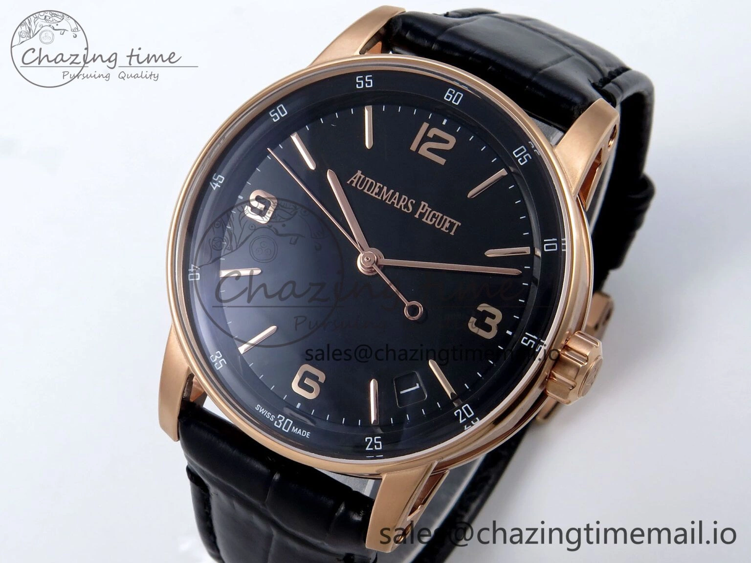 Code 11.59 RG 15210 APSF 1:1 Best Edition Black Dial on Black Leather Strap SA4302 Super Clone
