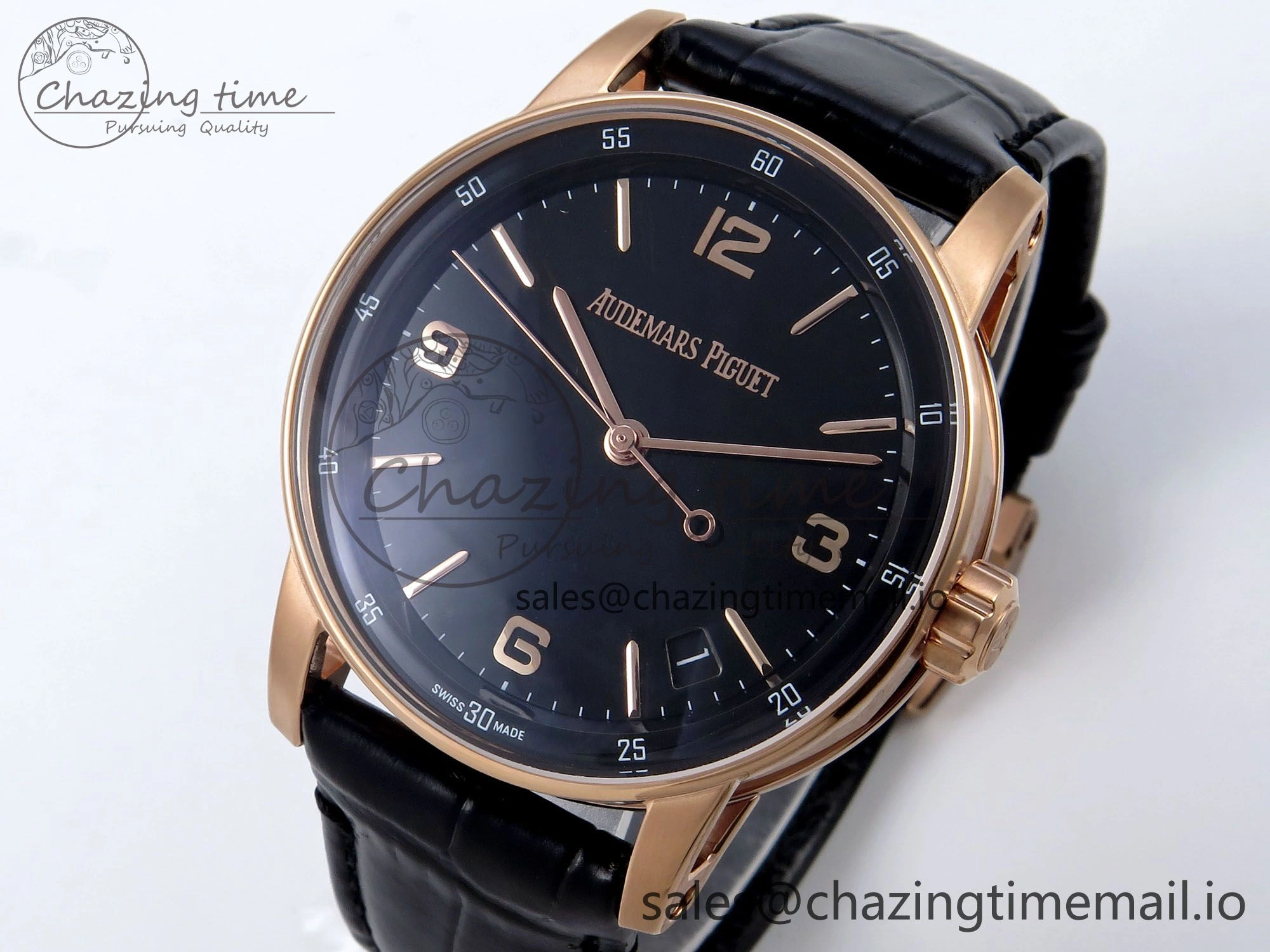 Code 11.59 RG 15210 APSF 1:1 Best Edition Black Dial on Black Leather Strap SA4302 Super Clone