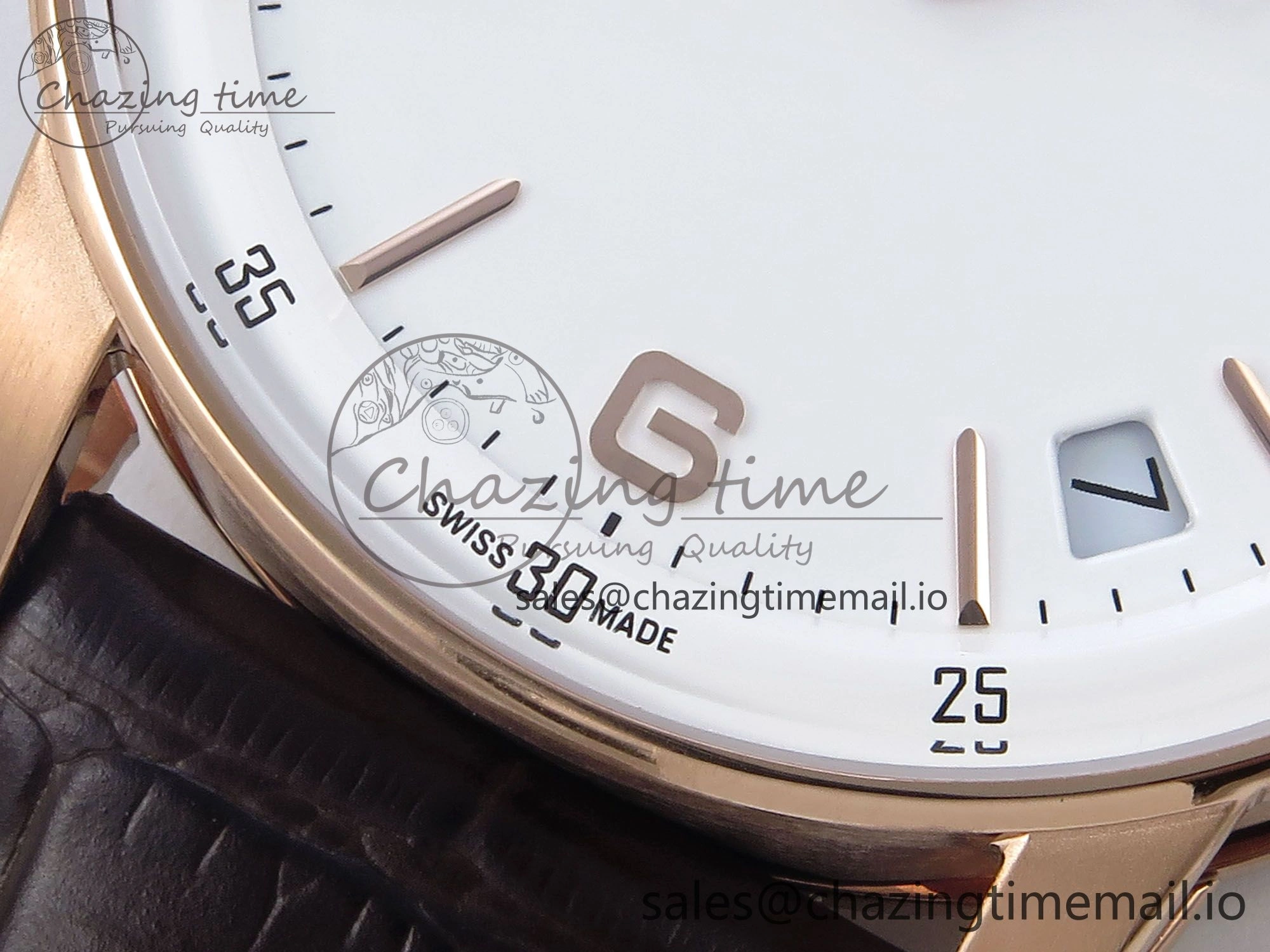 Code 11.59 RG 15210 APSF 1:1 Best Edition White Dial on Brown Leather Strap SA4302 Super Clone