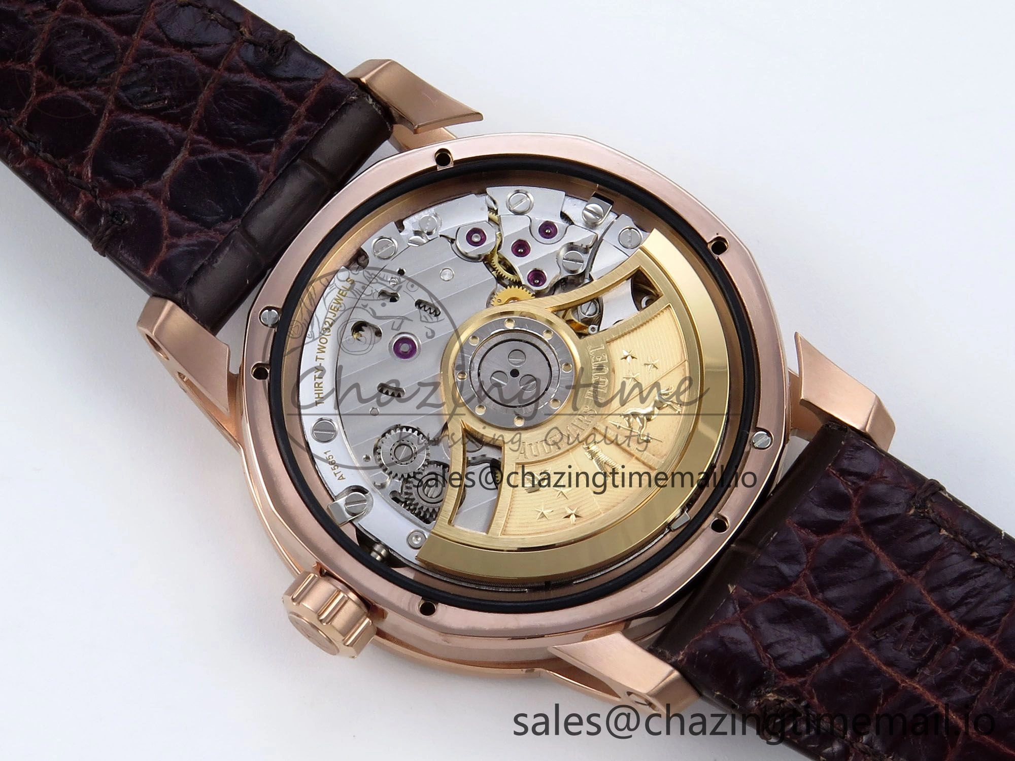 Code 11.59 RG 15210 APSF 1:1 Best Edition White Dial on Brown Leather Strap SA4302 Super Clone