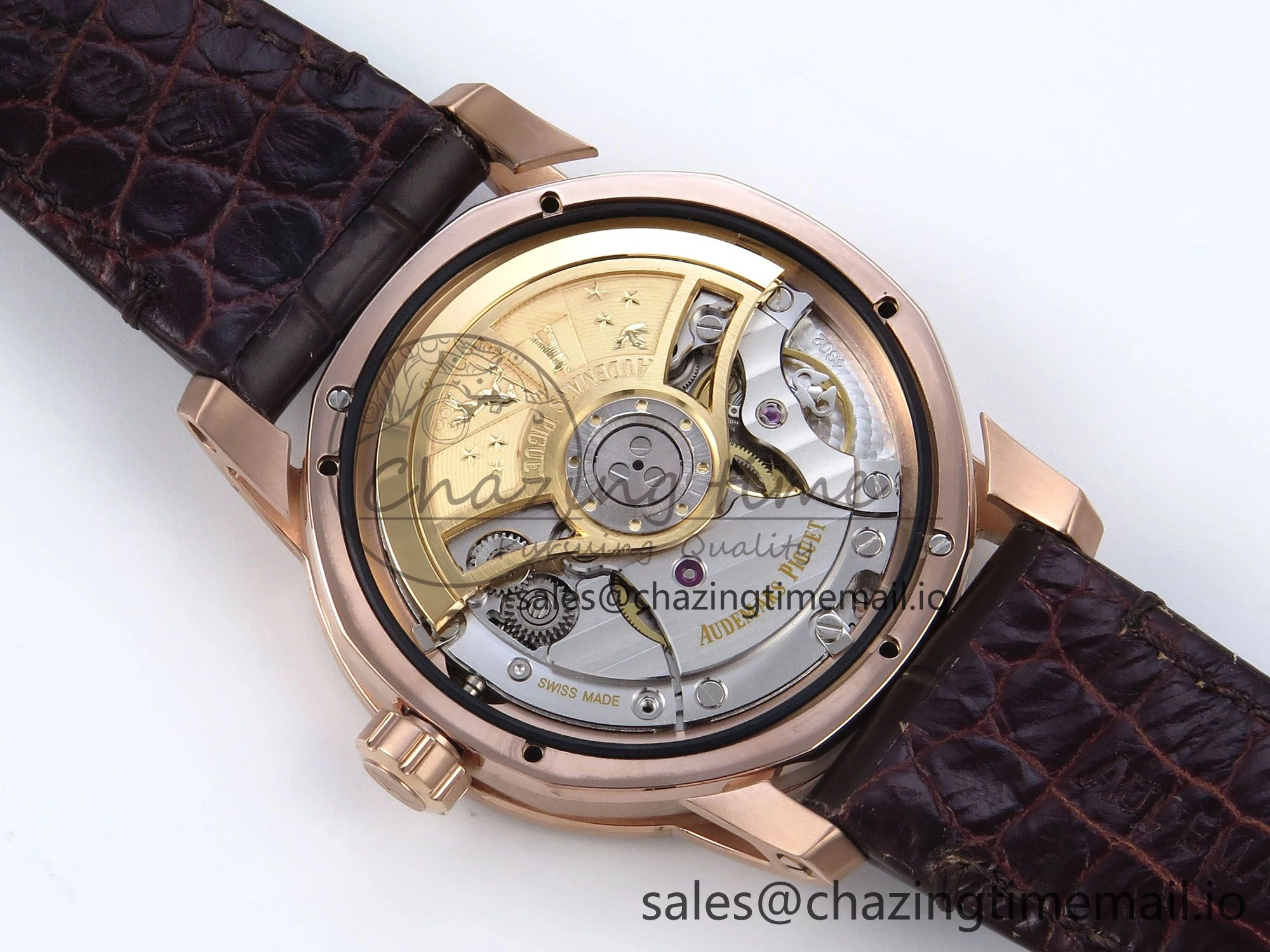 Code 11.59 RG 15210 APSF 1:1 Best Edition White Dial on Brown Leather Strap SA4302 Super Clone