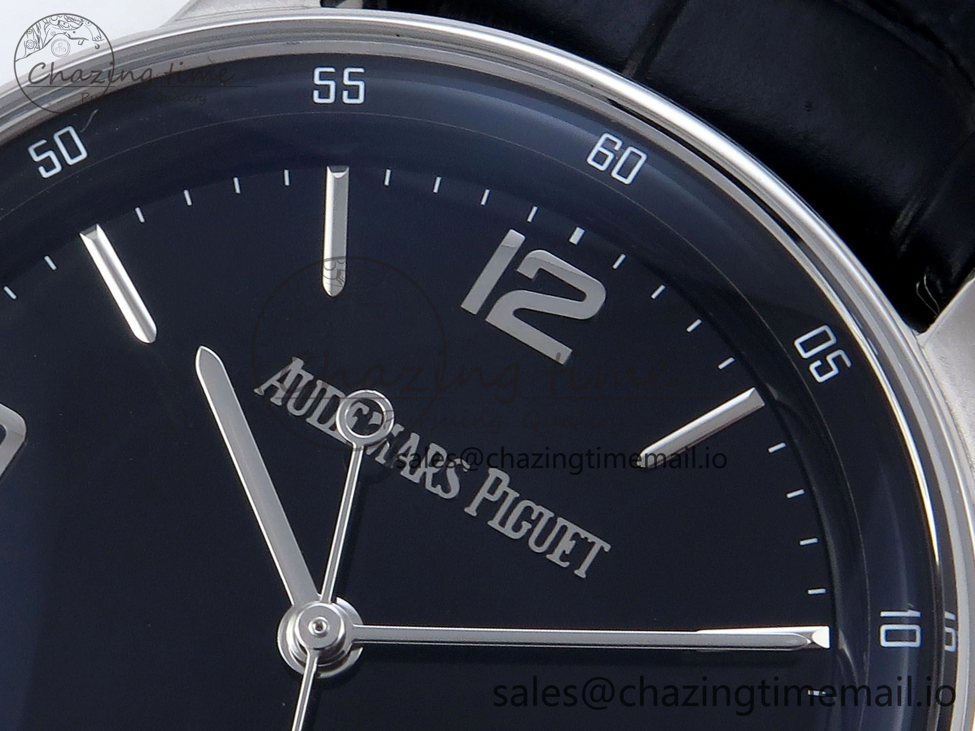 Code 11.59 SS 15210 APSF 1:1 Best Edition Black Dial on Black Leather Strap SA4302 Super Clone