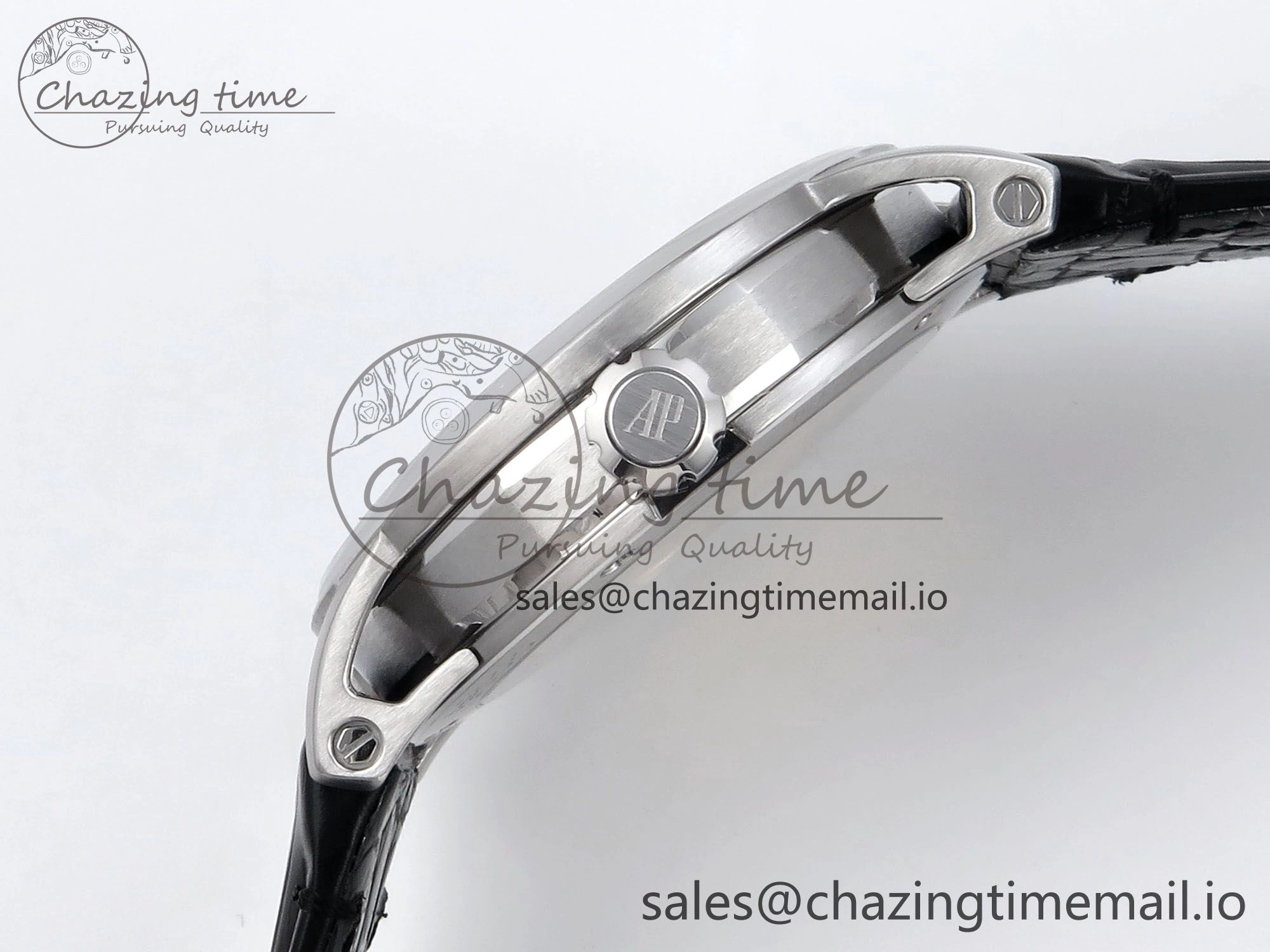 Code 11.59 SS 15210 APSF 1:1 Best Edition Black Dial on Black Leather Strap SA4302 Super Clone