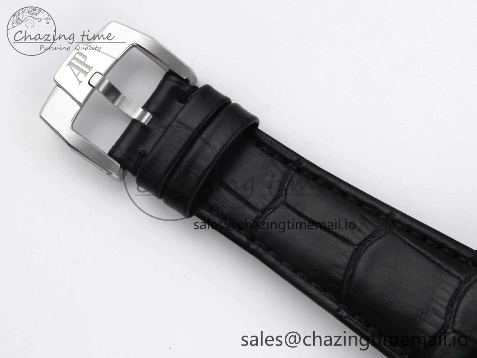 Code 11.59 SS 15210 APSF 1:1 Best Edition Black Dial on Black Leather Strap SA4302 Super Clone