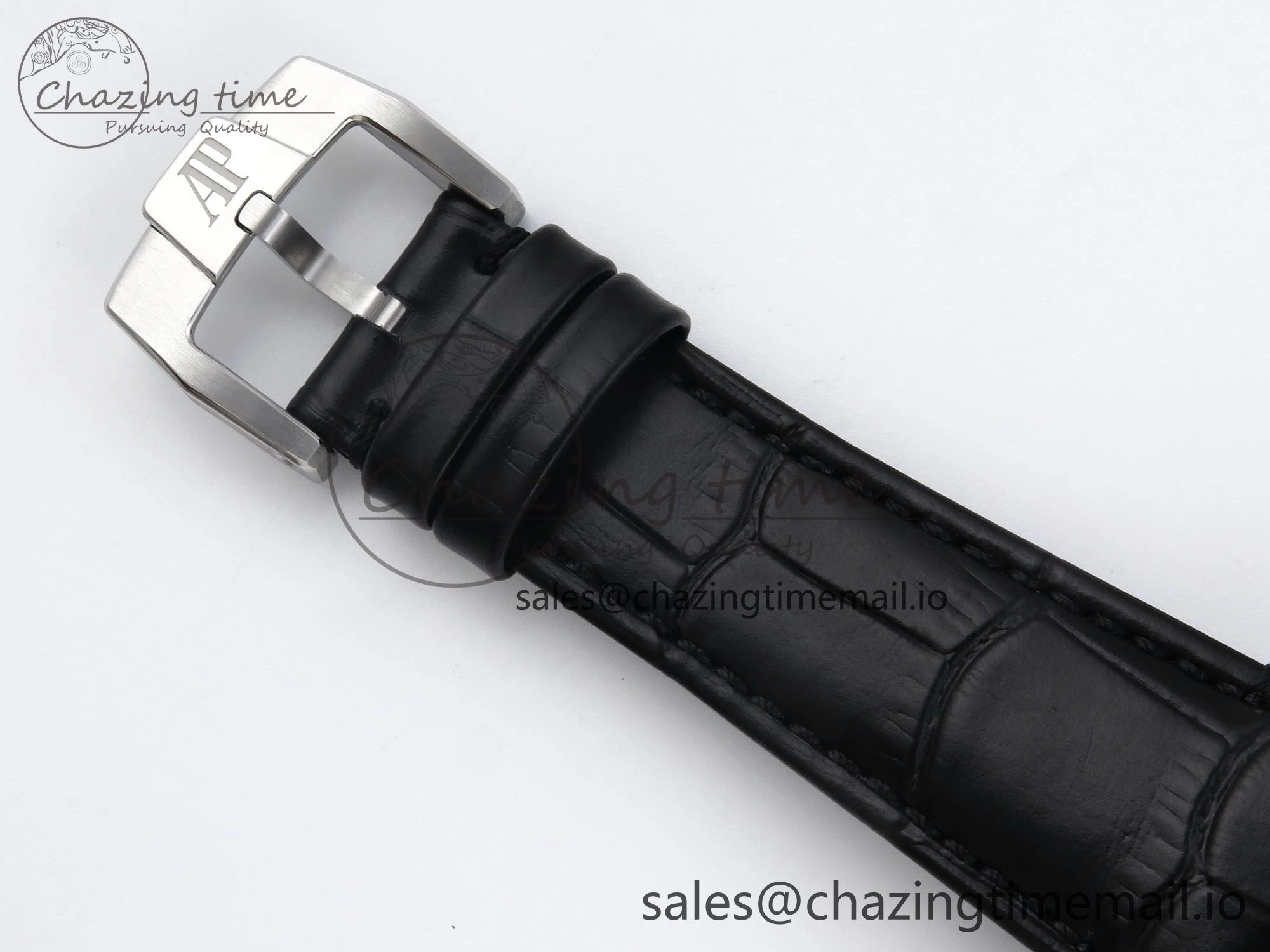 Code 11.59 SS 15210 APSF 1:1 Best Edition Black Dial on Black Leather Strap SA4302 Super Clone