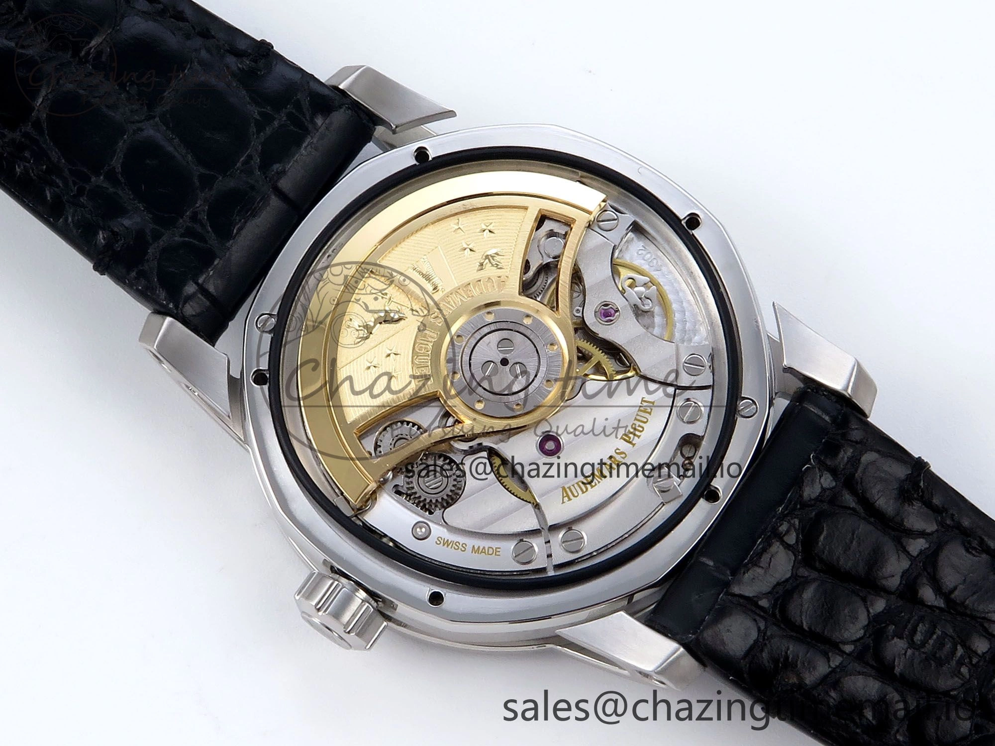 Code 11.59 SS 15210 APSF 1:1 Best Edition Black Dial on Black Leather Strap SA4302 Super Clone