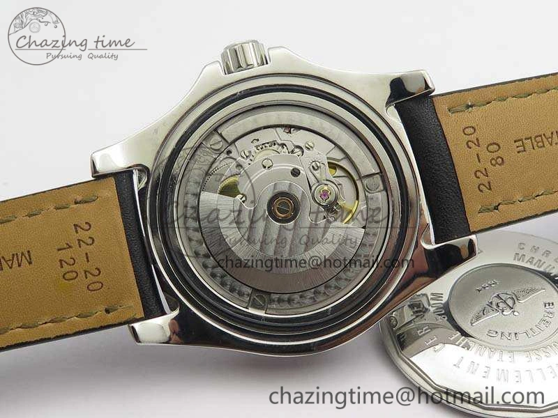 Colt Automatic 41mm SS Black Textured Dial On Black Leather Strap A2824