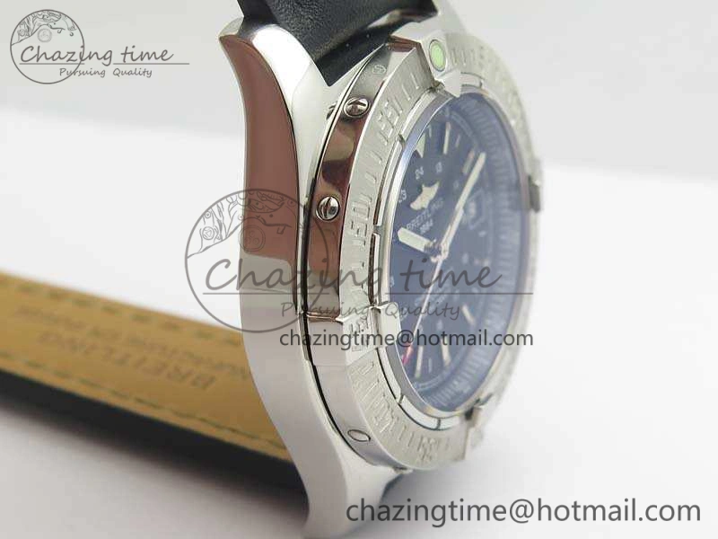 Colt Automatic 41mm SS Black Textured Dial On Black Leather Strap A2824