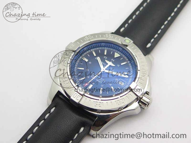 Colt Automatic 41mm SS Black Textured Dial On Black Leather Strap A2824