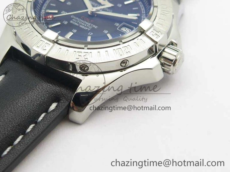 Colt Automatic 41mm SS Black Textured Dial On Black Leather Strap A2824