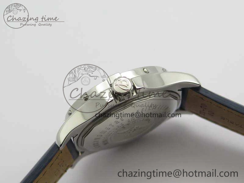 Colt Automatic 41mm SS Blue Textured Dial On Blue Leather Strap A2824