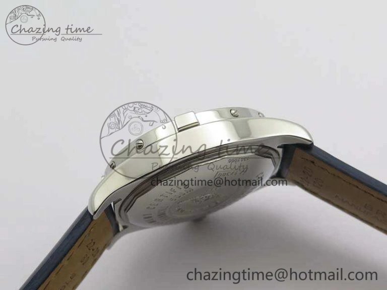 Colt Automatic 41mm SS Blue Textured Dial On Blue Leather Strap A2824