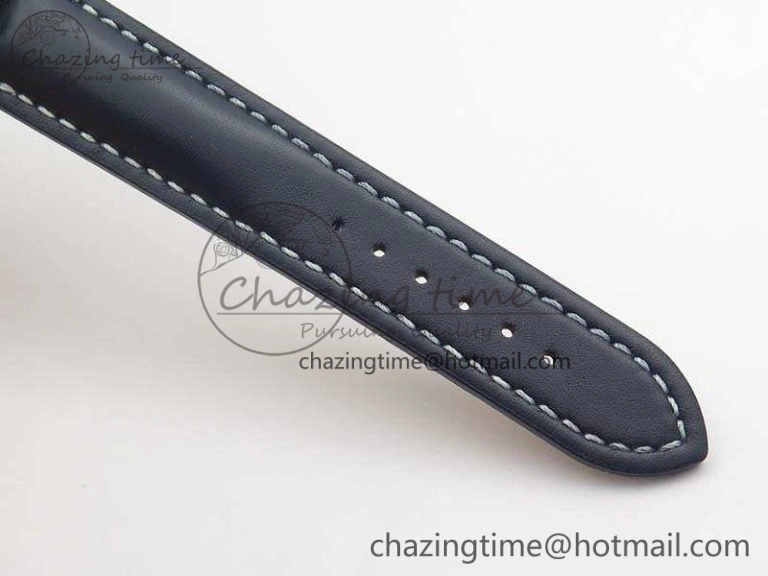 Colt Automatic 41mm SS Blue Textured Dial On Blue Leather Strap A2824