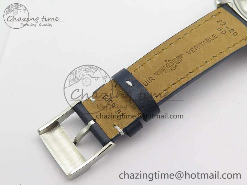 Colt Automatic 41mm SS Blue Textured Dial On Blue Leather Strap A2824