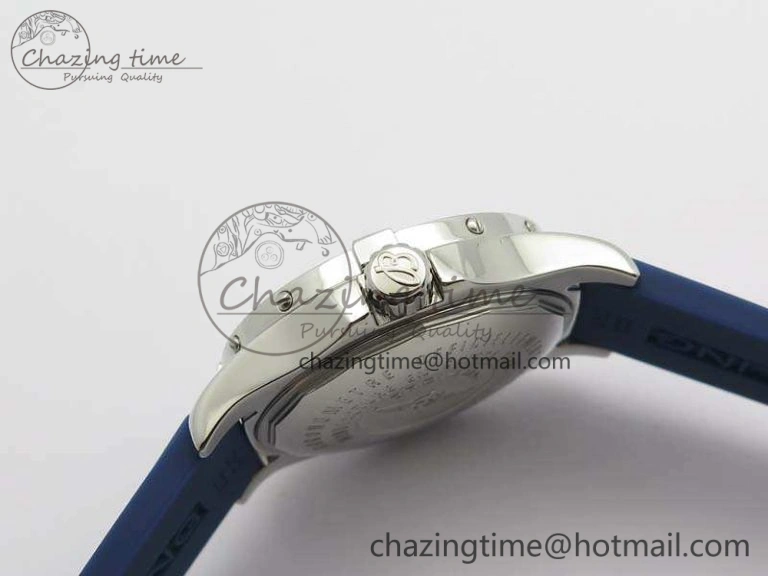 Colt Automatic 41mm SS Blue Textured Dial On Rubber Strap A2824