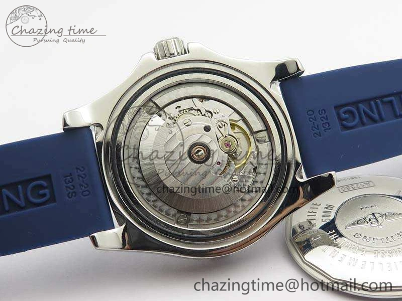 Colt Automatic 41mm SS Blue Textured Dial On Rubber Strap A2824