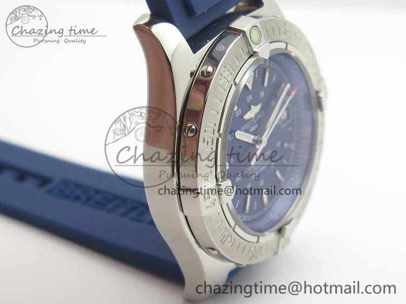Colt Automatic 41mm SS Blue Textured Dial On Rubber Strap A2824