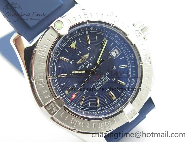 Colt Automatic 41mm SS Blue Textured Dial On Rubber Strap A2824