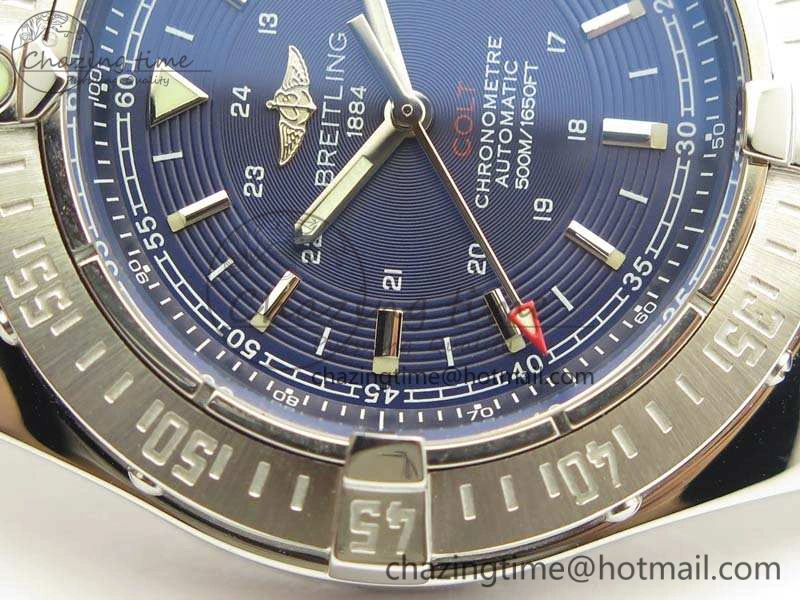 Colt Automatic 41mm SS Blue Textured Dial On Rubber Strap A2824