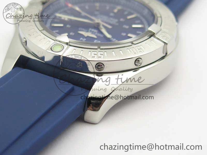 Colt Automatic 41mm SS Blue Textured Dial On Rubber Strap A2824