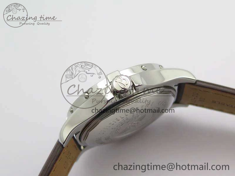 Colt Automatic 41mm SS White Textured Dial On Brown Leather Strap A2824