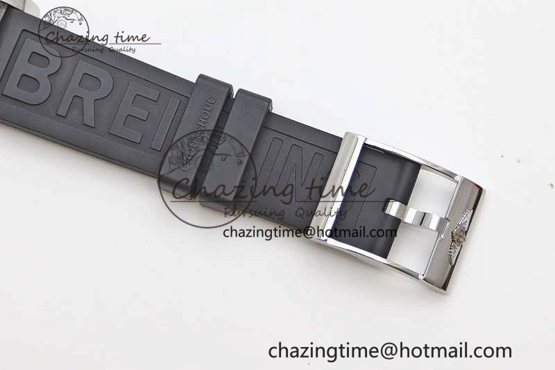 Colt Automatic 44mm SS TF 1:1 Best Edition Black Textured Dial on Rubber Strap A2824