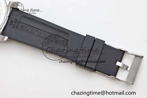 Colt Automatic 44mm SS TF 1:1 Best Edition Black Textured Dial on Rubber Strap A2824