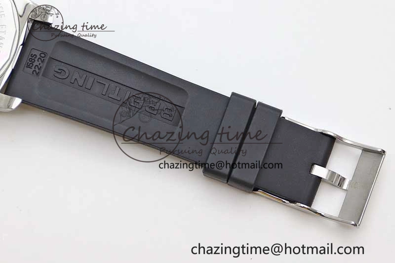 Colt Automatic 44mm SS TF 1:1 Best Edition Black Textured Dial on Rubber Strap A2824