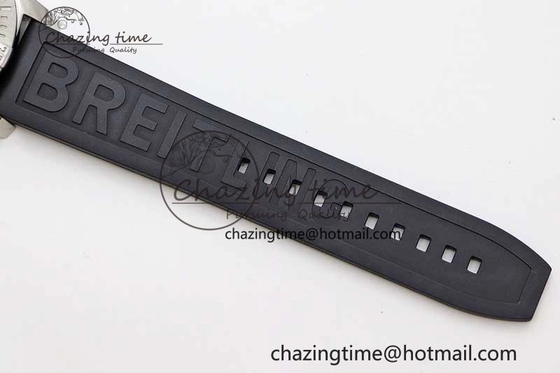 Colt Automatic 44mm SS TF 1:1 Best Edition Black Textured Dial on Rubber Strap A2824