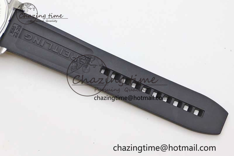 Colt Automatic 44mm SS TF 1:1 Best Edition Black Textured Dial on Rubber Strap A2824