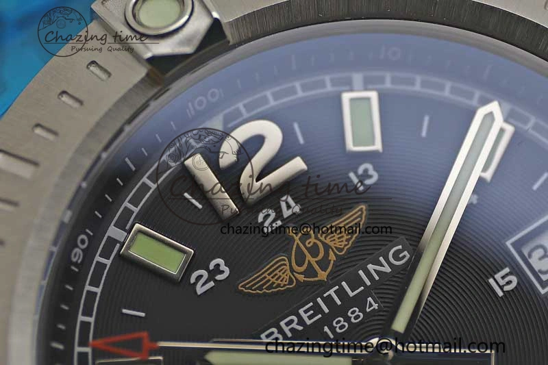 Colt Automatic 44mm SS TF 1:1 Best Edition Black Textured Dial on SS Bracelet A2824