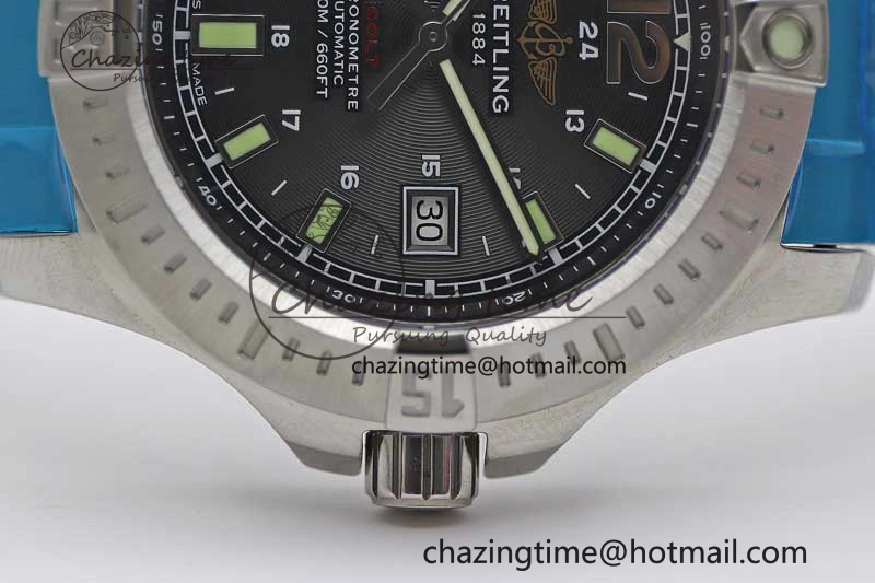 Colt Automatic 44mm SS TF 1:1 Best Edition Black Textured Dial on SS Bracelet A2824