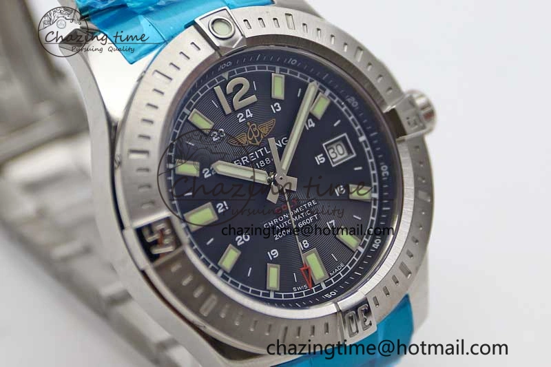 Colt Automatic 44mm SS TF 1:1 Best Edition Black Textured Dial on SS Bracelet A2824