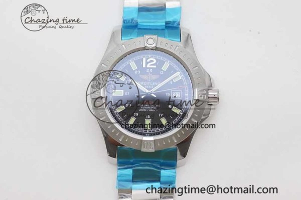 Colt Automatic 44mm SS TF 1:1 Best Edition Black Textured Dial on SS Bracelet A2824