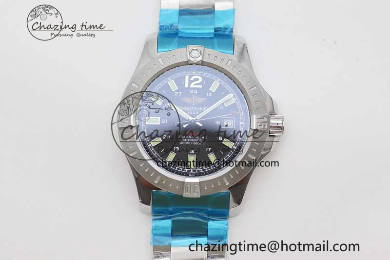 Colt Automatic 44mm SS TF 1:1 Best Edition Black Textured Dial on SS Bracelet A2824
