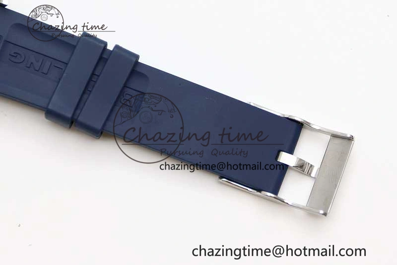 Colt Automatic 44mm SS TF 1:1 Best Edition Blue Textured Dial on Rubber Strap A2824